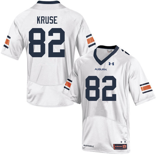 Men #82 Jake Kruse Auburn Tigers College Football Jerseys Sale-White